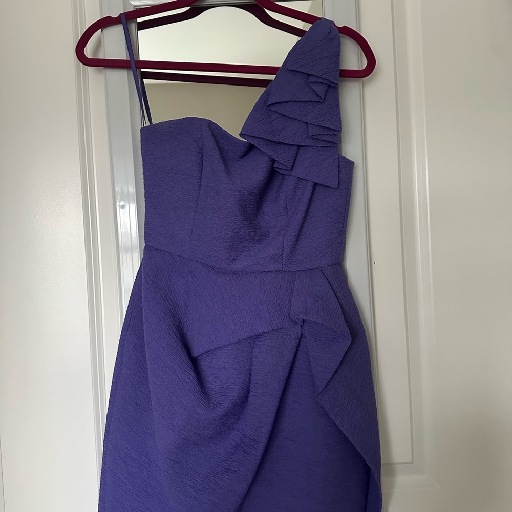 BCBGMaxAzria Purple One Shoulder Dress
